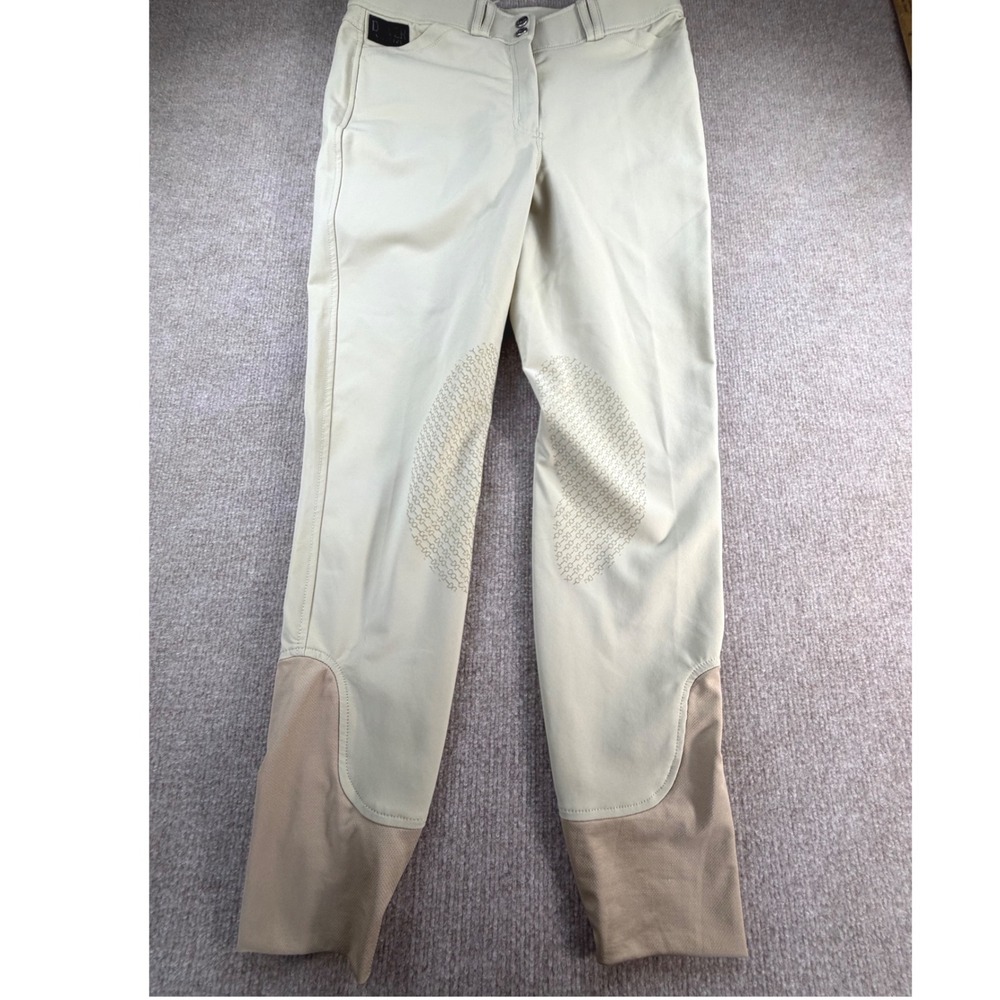 Dover Saddlery Dalton Knee Patch Breech Tan Equestrian Riding Pants 30 350392